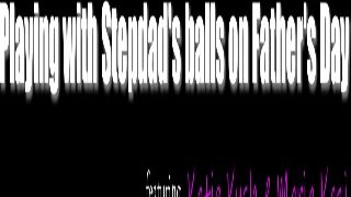 Katie Kush Maria Kazi Playing With Stepdads Balls On Fathers Day xxchudai